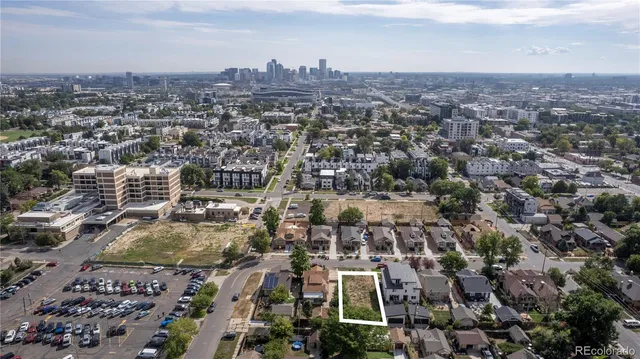 an aerial view of a city