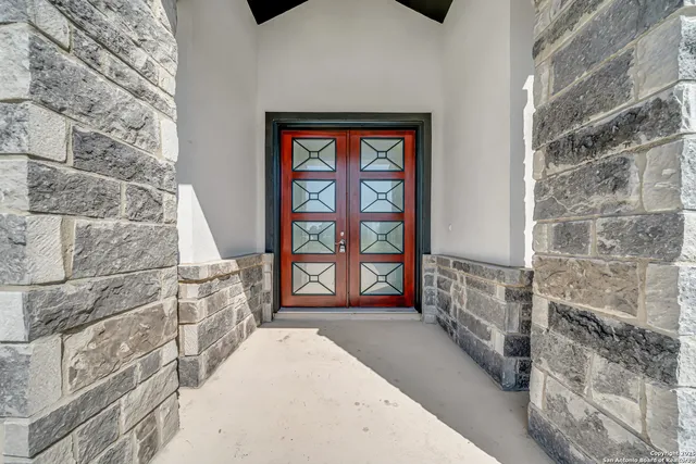 a view of front door of house