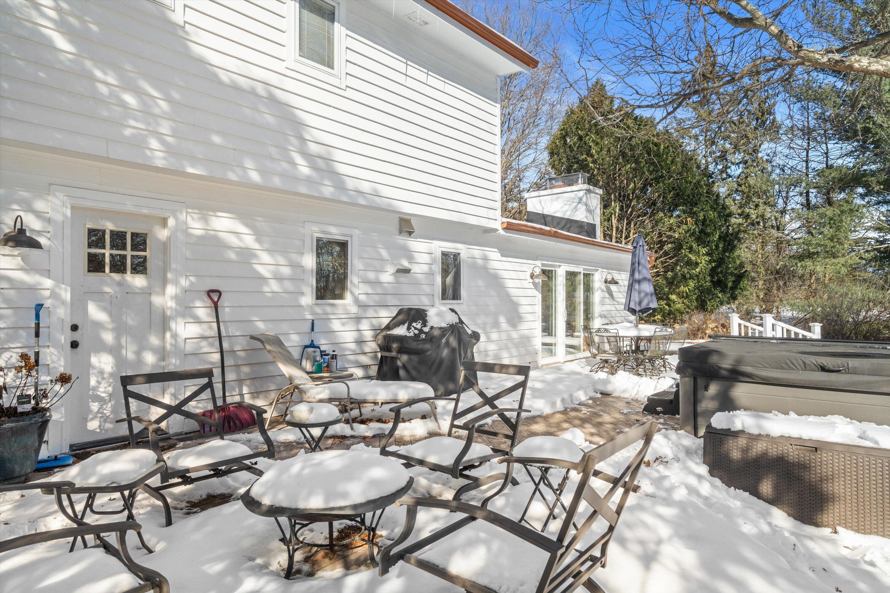310 South Taliesin Road Wales, WI 53183 - Photo 56 of 66 63-Back Patio with Gas Fire-pit!