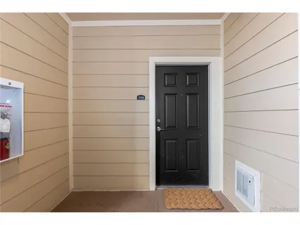 a view of wooden door