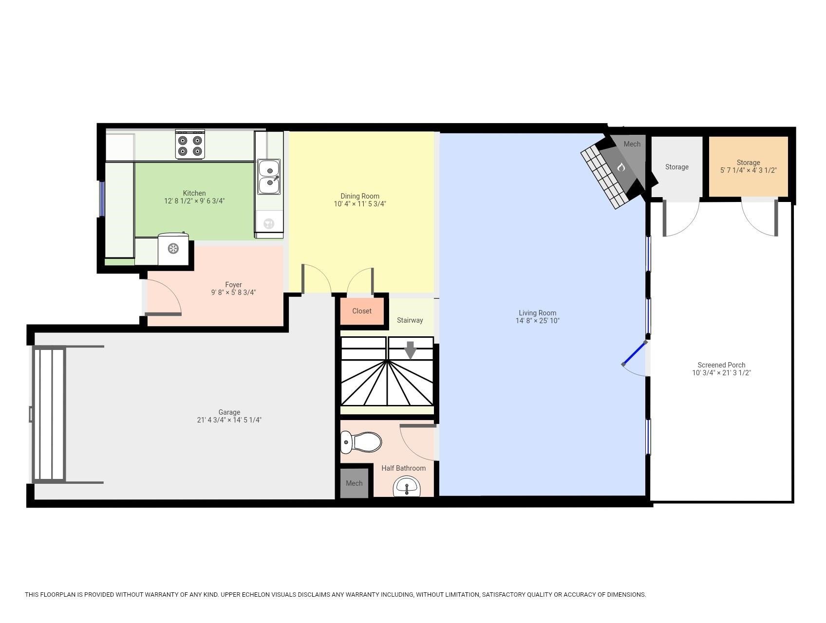 4546 Mistiflower Drive Raleigh, NC 27606 - Photo 33 of 34 1st Floor Plan