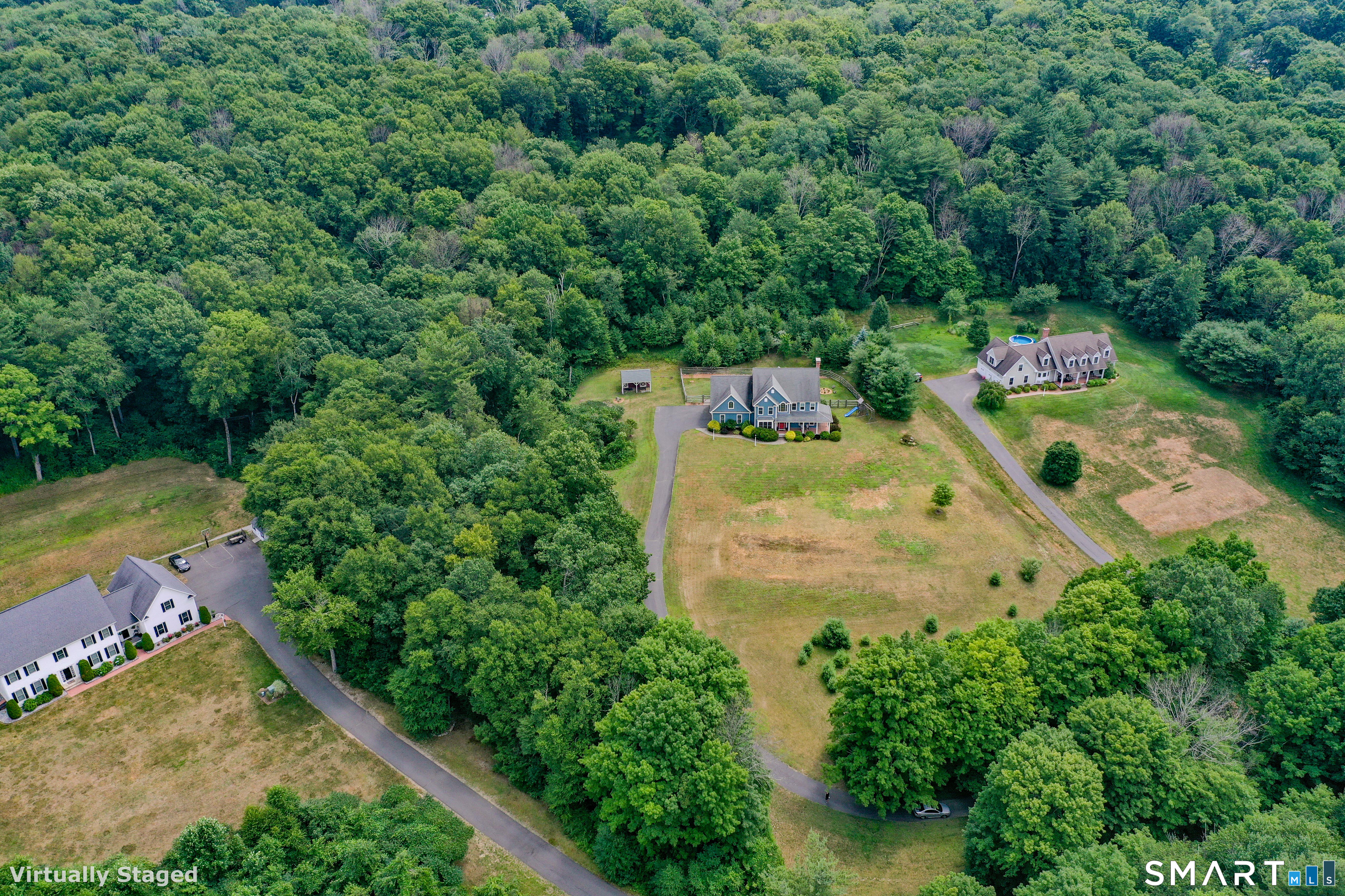 679 Cherry Brook Road Canton, CT 06019 - Photo 114 of 121 an aerial view of a house with a garden