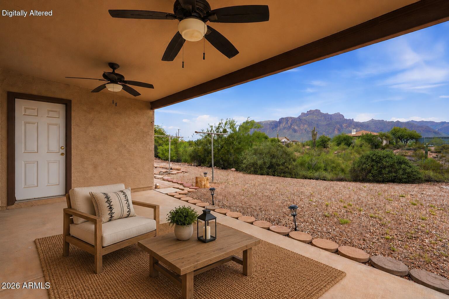 699 North Arroya Road Apache Junction, AZ 85119 - Photo 41 of 47 Back Patio Virtual Staging