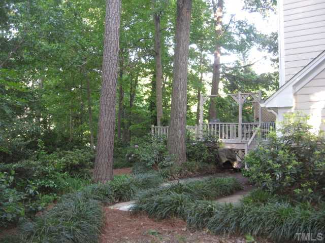 2612 Diamondhitch Trail Raleigh, NC 27615 - Photo 14 of 25 The view from the side yard to the back. Look at the bear grass, the trees and the bushes! Plush!