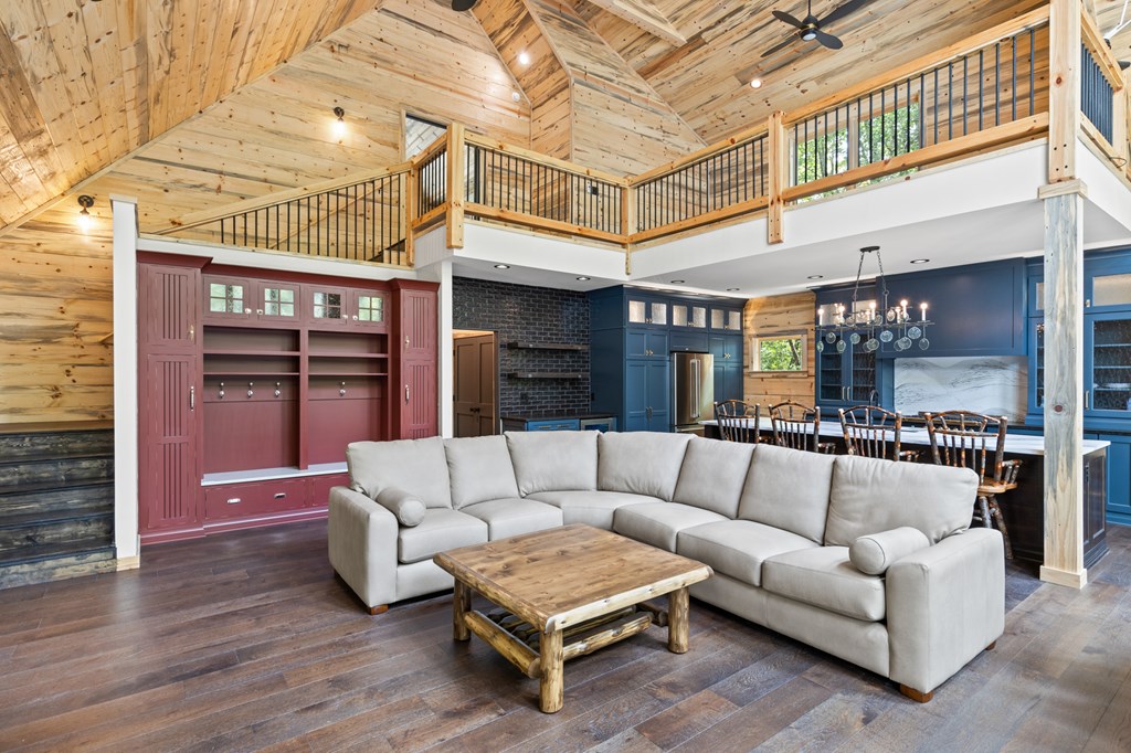 46 Rivers End Way Suches, GA 30572 - Photo 19 of 76 a view of a living room with furniture and a ceiling fan