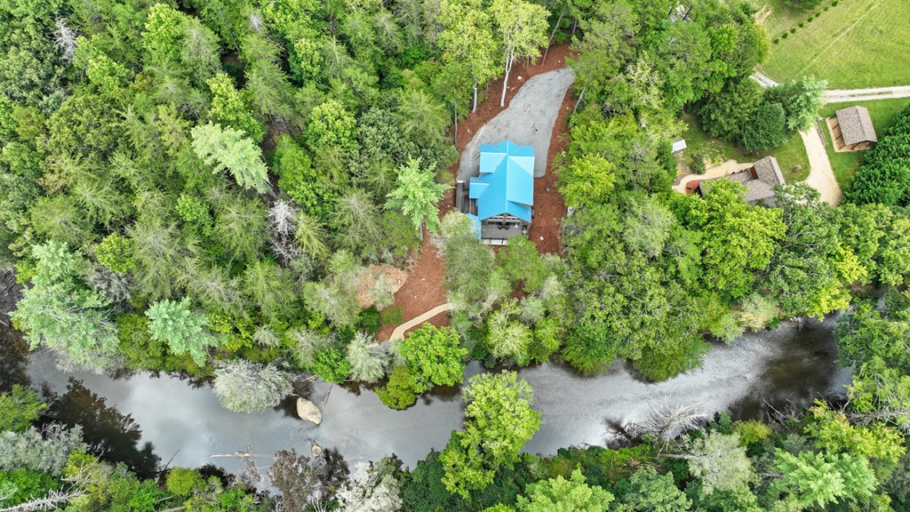 46 Rivers End Way Suches, GA 30572 - Photo 43 of 76 an aerial view of a house with a yard and outdoor seating