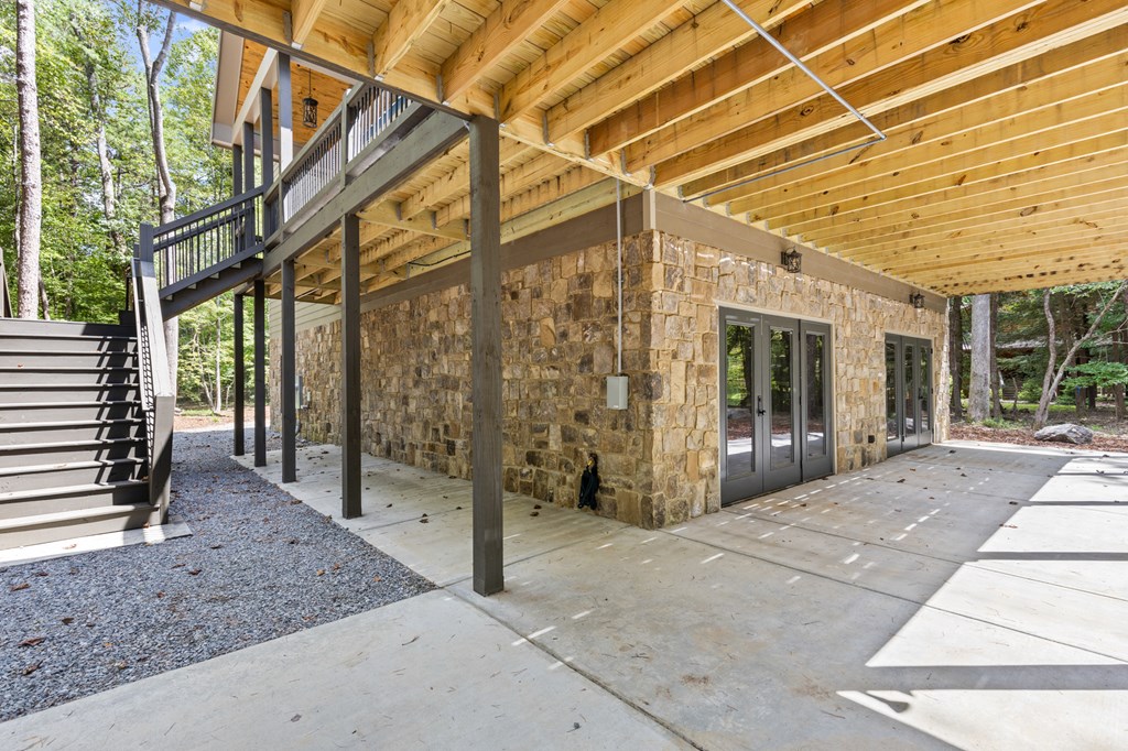 46 Rivers End Way Suches, GA 30572 - Photo 54 of 76 a view of a patio with table and chairs