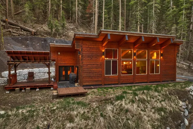 front view of a house with a small yard