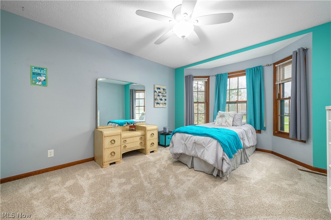44565 Stang Road Elyria, OH 44035 - Photo 31 of 50 Carpeted bedroom featuring ceiling fan, bay windows, ceiling fan