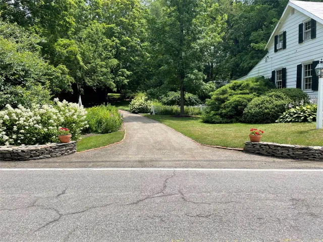 a view of a garden with potted plants