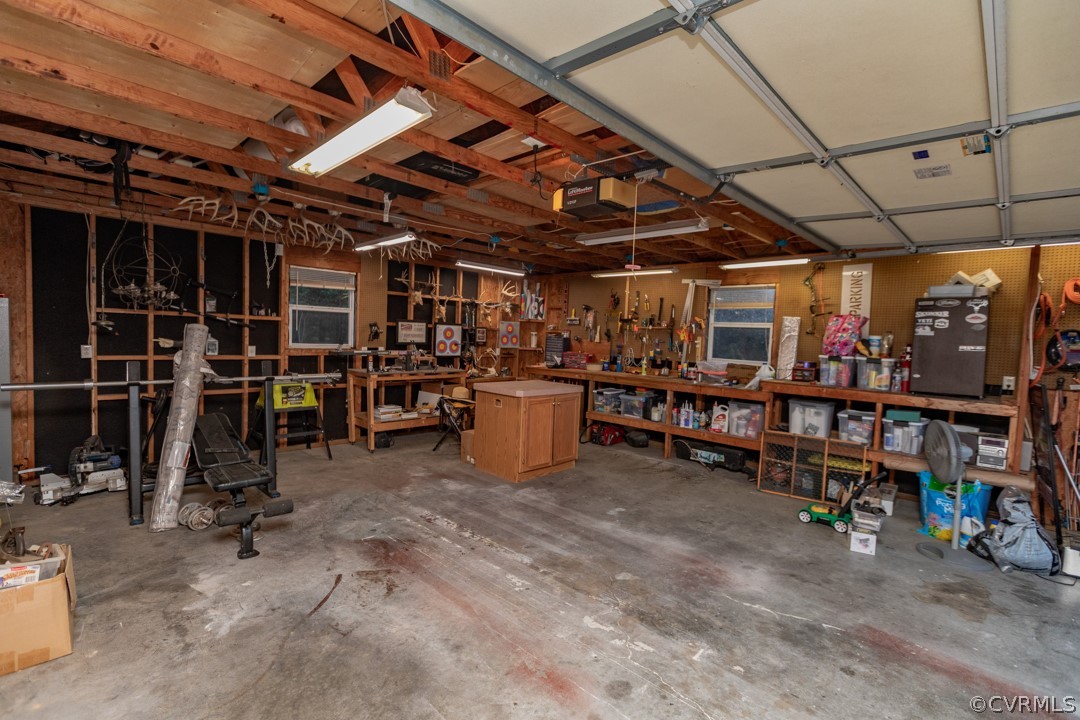19821 River Road Sutherland, VA 23885 - Photo 36 of 43 interior of the oversized detached garage with wor