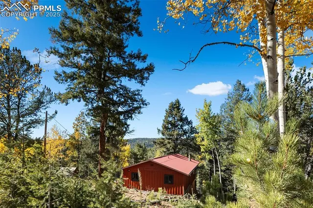 a view of a house with a yard and a tree