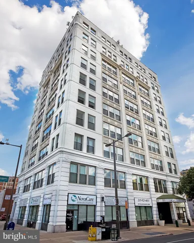 a front view of a building