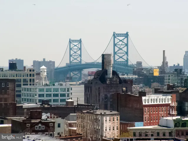 a city view with tall buildings