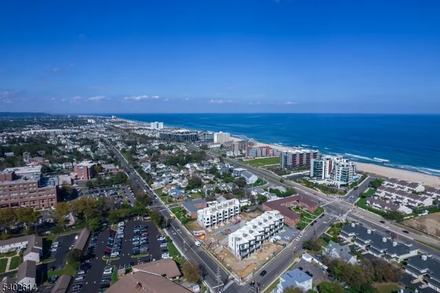 a view of a city and ocean view