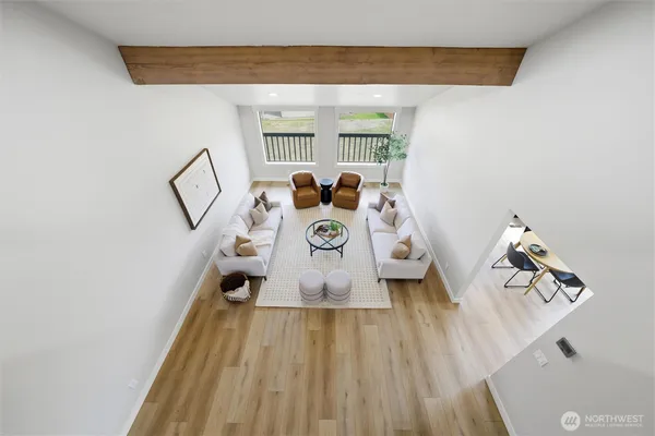 an empty room with a window