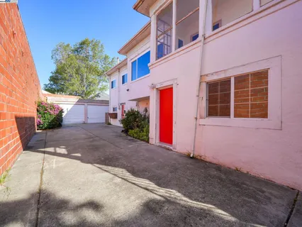 a backyard of a house