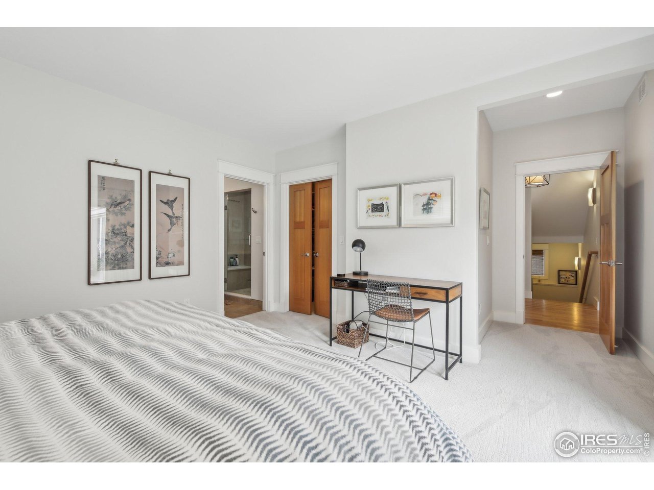 2917 13th Street Boulder, CO 80304 - Photo 12 of 40 a bedroom with a bed and a view of bathroom