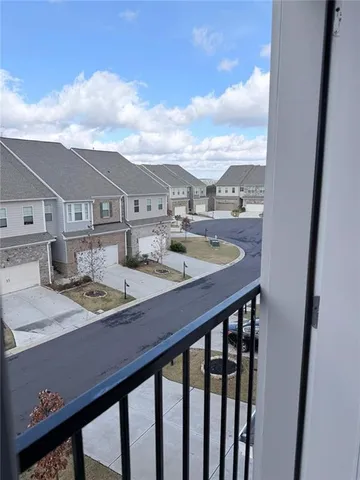 a view of a city from a balcony