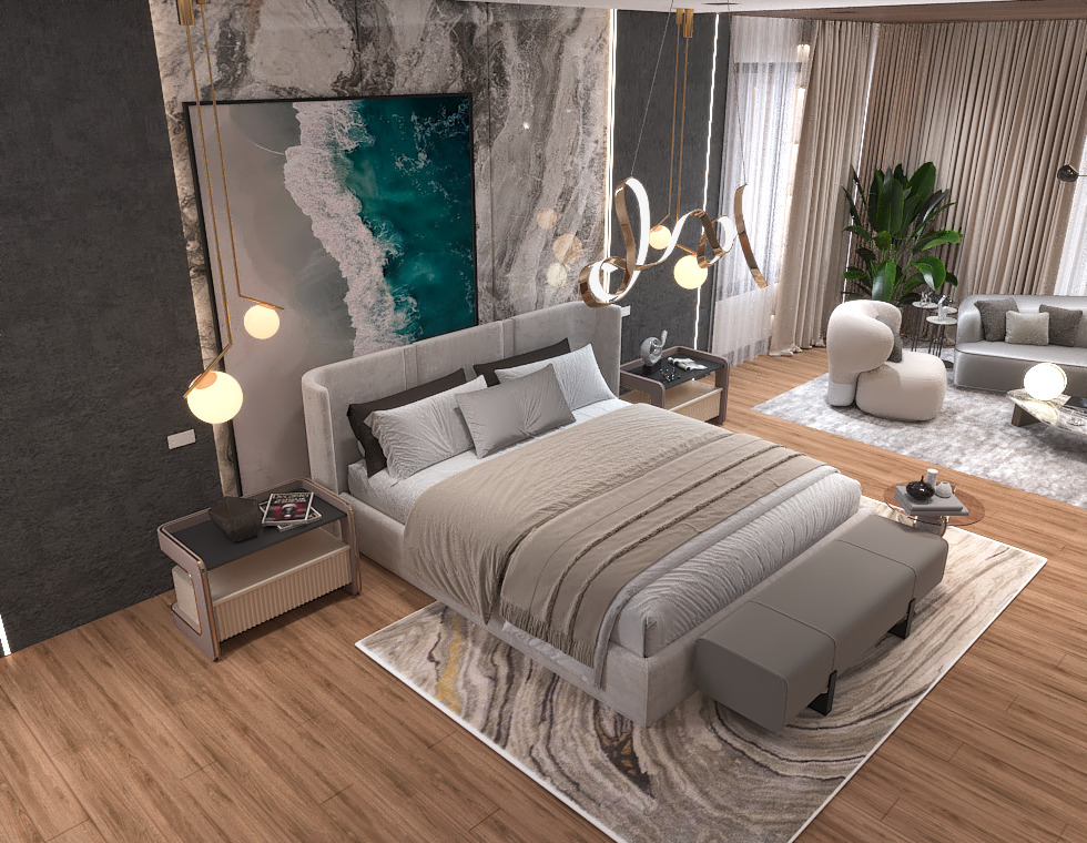 11 South Meyers Road Lombard, IL 60148 - Photo 27 of 50 a bedroom with a bed lamp and a potted plant