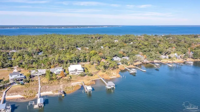 an aerial view of multiple house