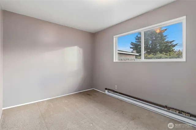 an empty room with a window