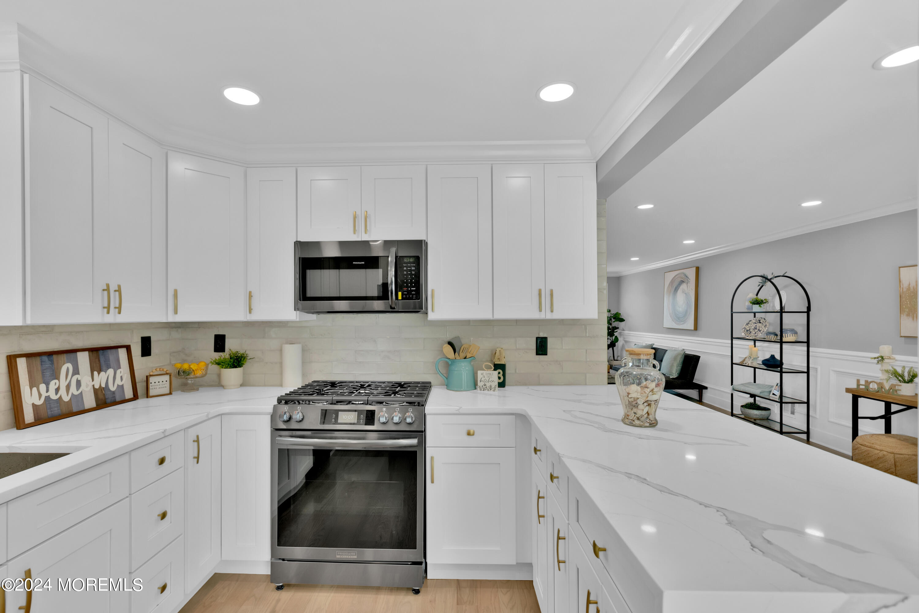 59 5th Street Highlands, NJ 07732 - Photo 19 of 72 White/ gold kitchen