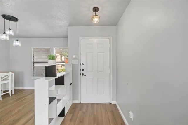 a view of kitchen and dining room