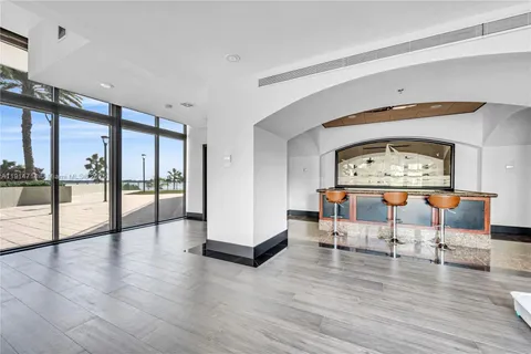 a view of a city with tall buildings