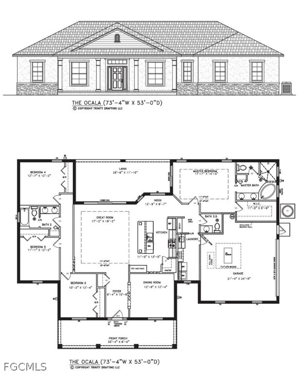 1131 Plantation Road Lehigh Acres, FL 33974 - Photo 2 of 2 a black and white photo of a white building