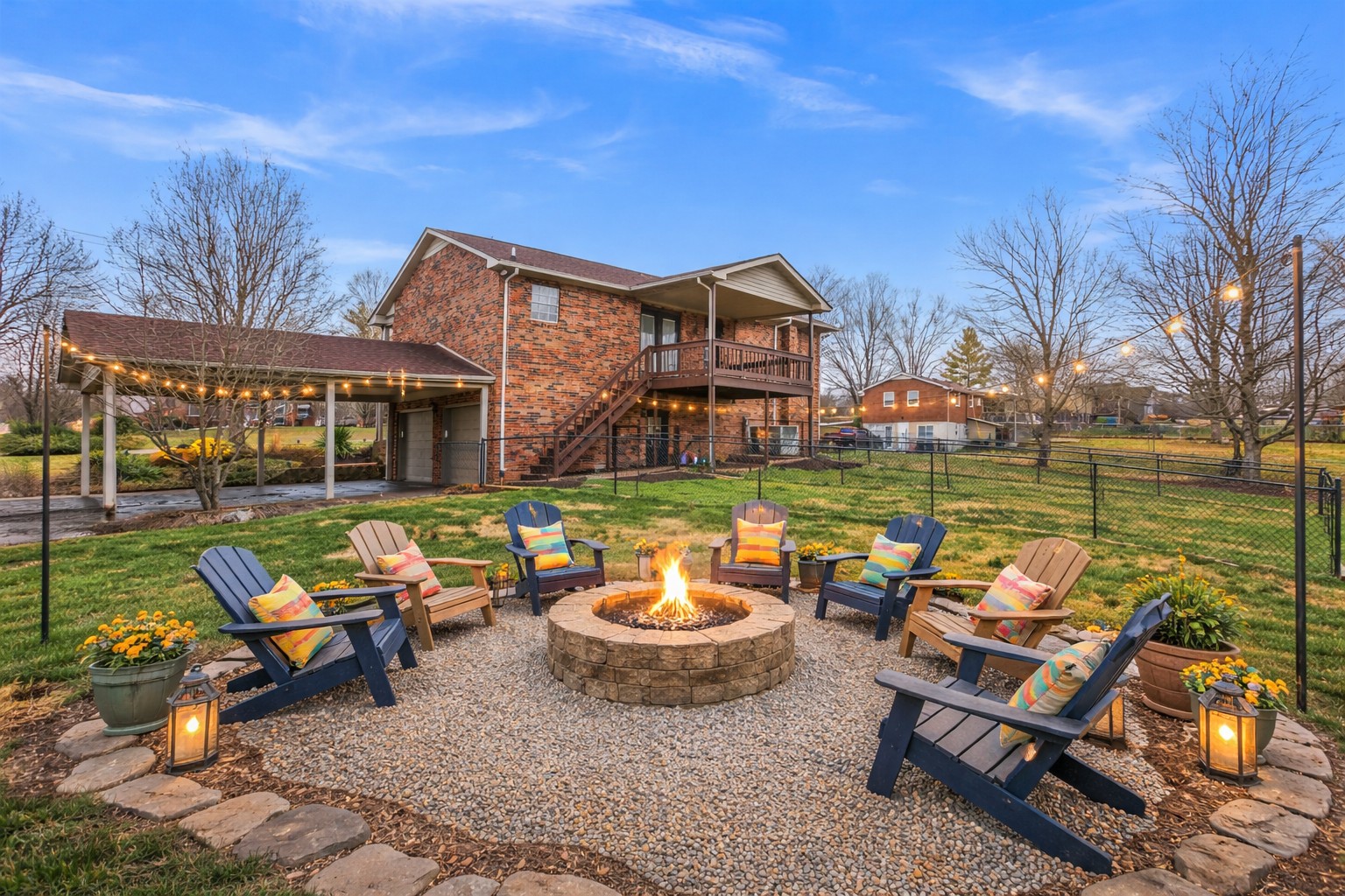 1053 Johns Road Joelton, TN 37080 - Photo 51 of 83 a backyard of a house with lake view and a potted plant