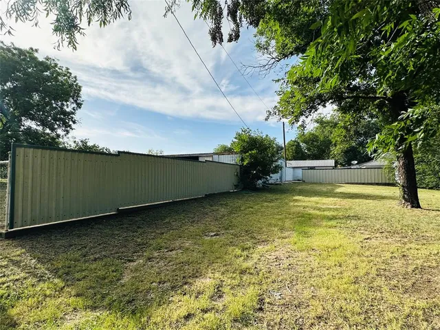 a view of an outdoor space and swimming pool