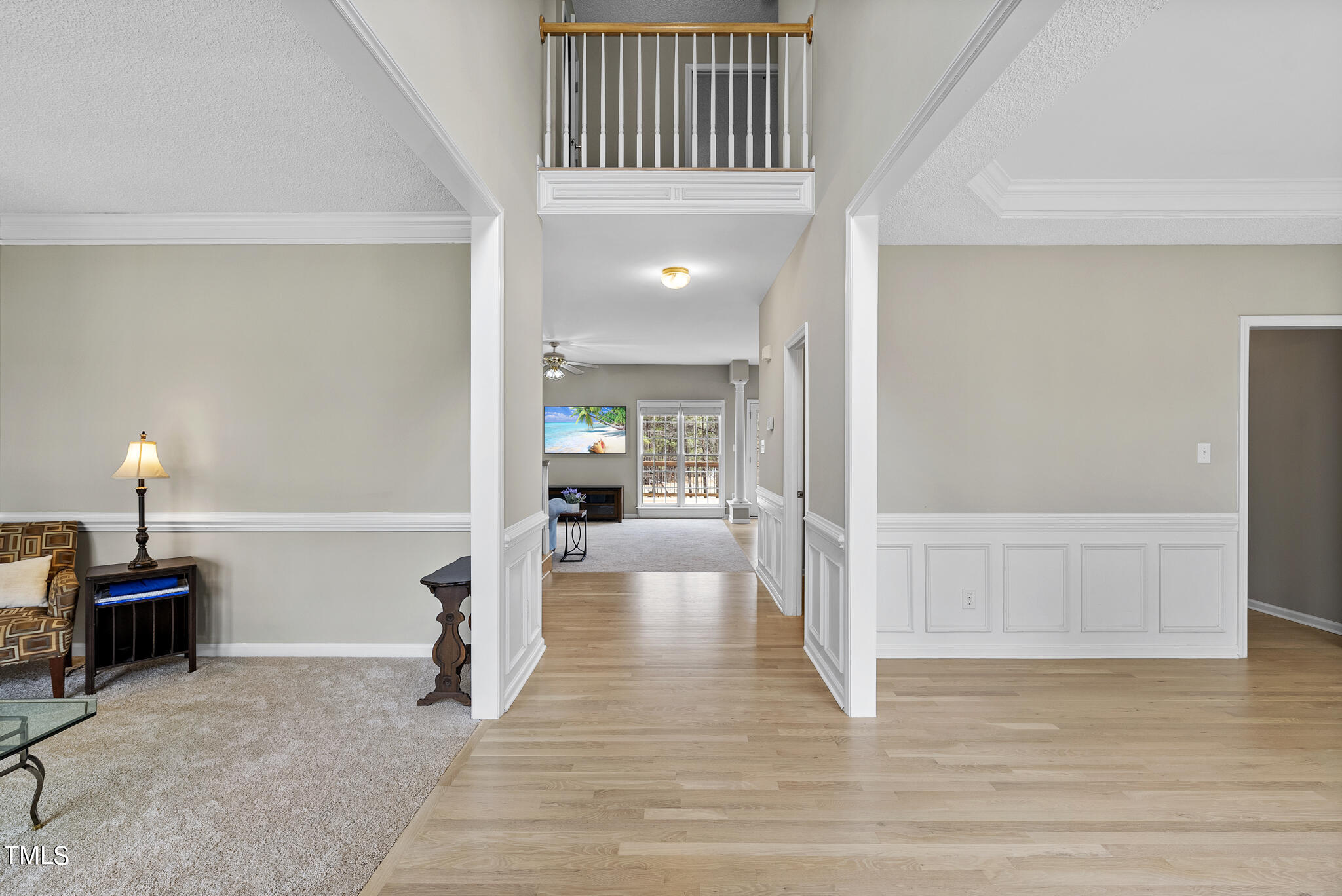9013 Miranda Drive Raleigh, NC 27617 - Photo 3 of 41 a view of a hallway view with staircase