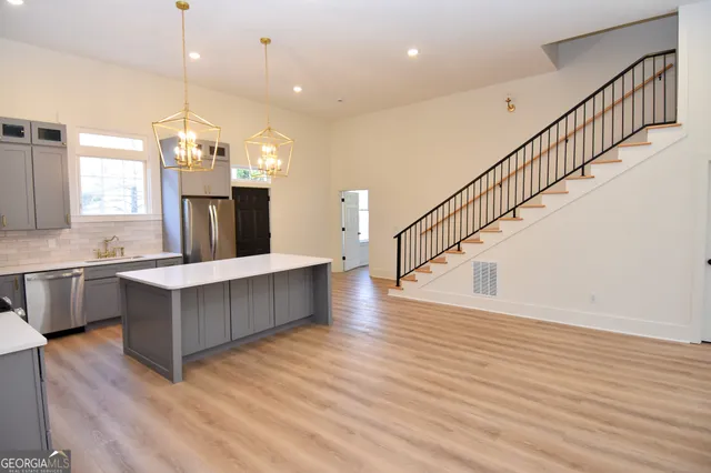 a bathroom with a shower and a toilet