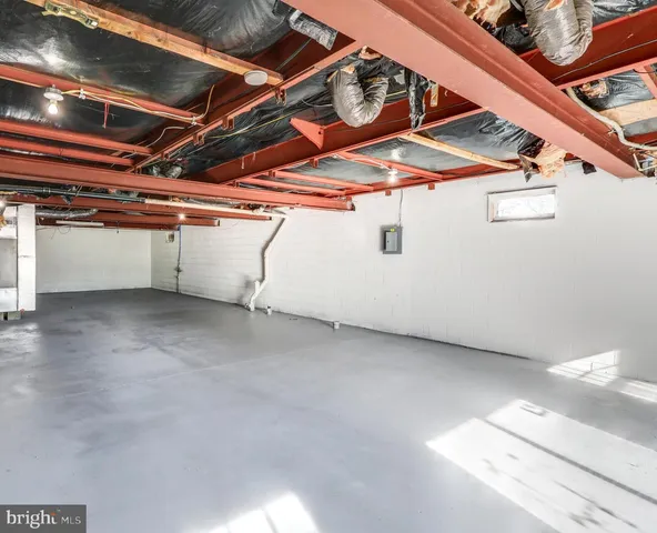 a view of a room with racks