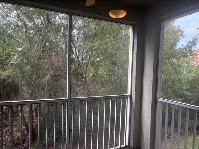 a view of a balcony with outdoor space