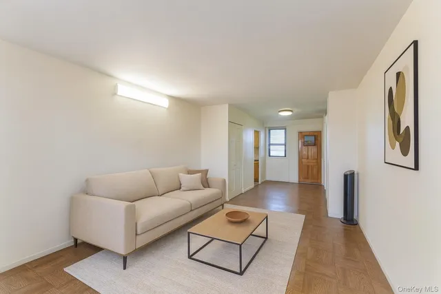a living room with furniture and a couch