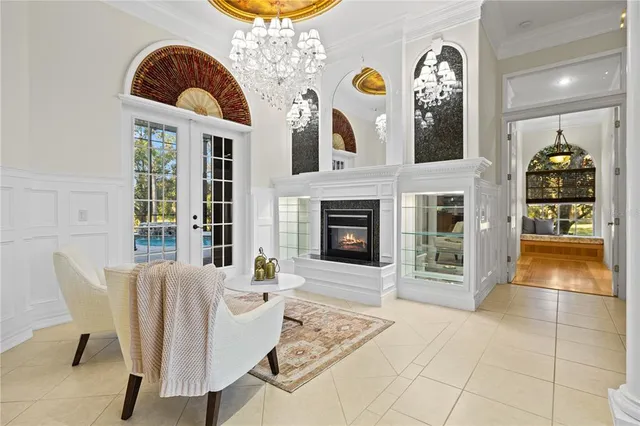 a view of a large window with an outdoor view