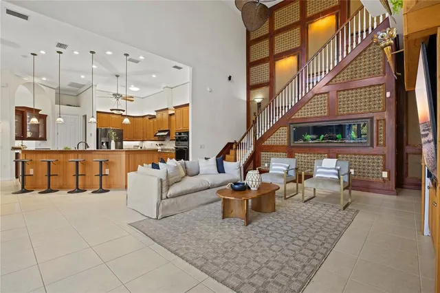 a view of a sink and a fire pit