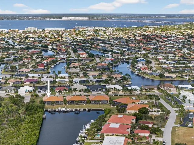 an aerial view of residential building with outdoor space