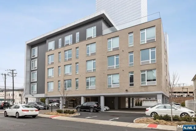 a car parked in front of a building