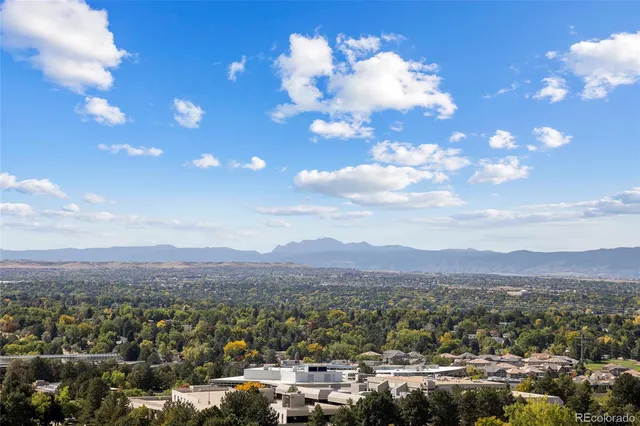 a view of city and mountain