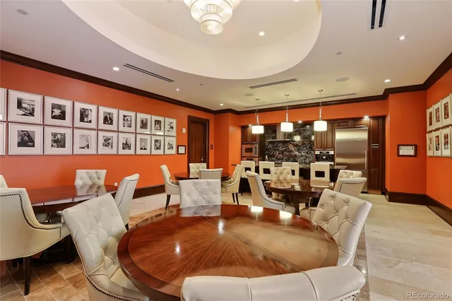 a large room with furniture