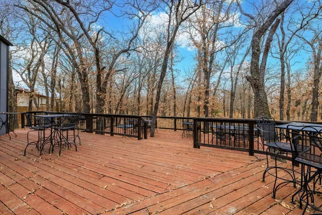 a view of a garage with storage
