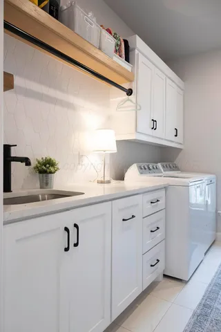 a room with a book shelf