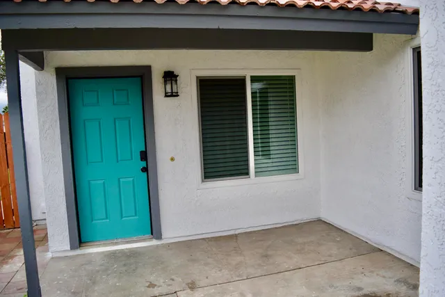 a view of a house with a door