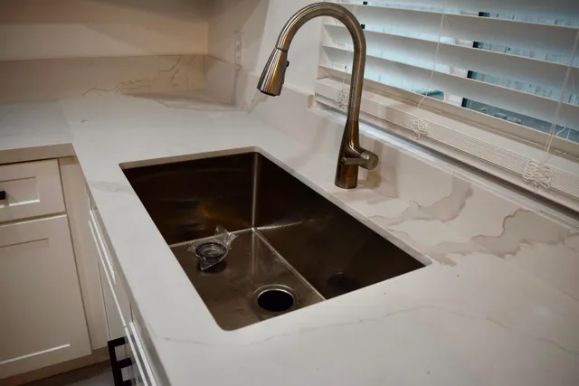a close view of sink