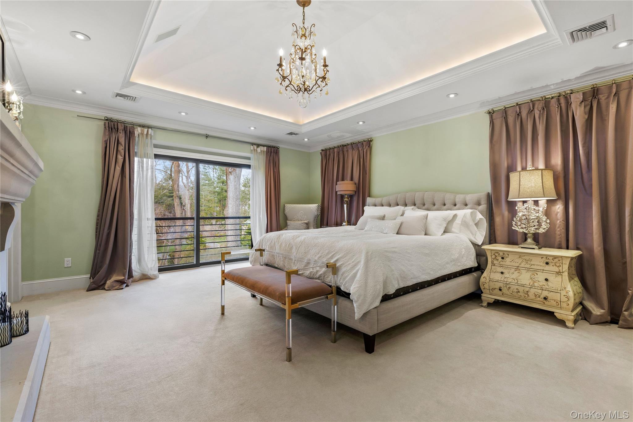 112 Woodlands Road Harrison, NY 10528 - Photo 27 of 43 TRAY CEILING, GAS FIREPLACE, VIEWS OF THE GROUNDS,