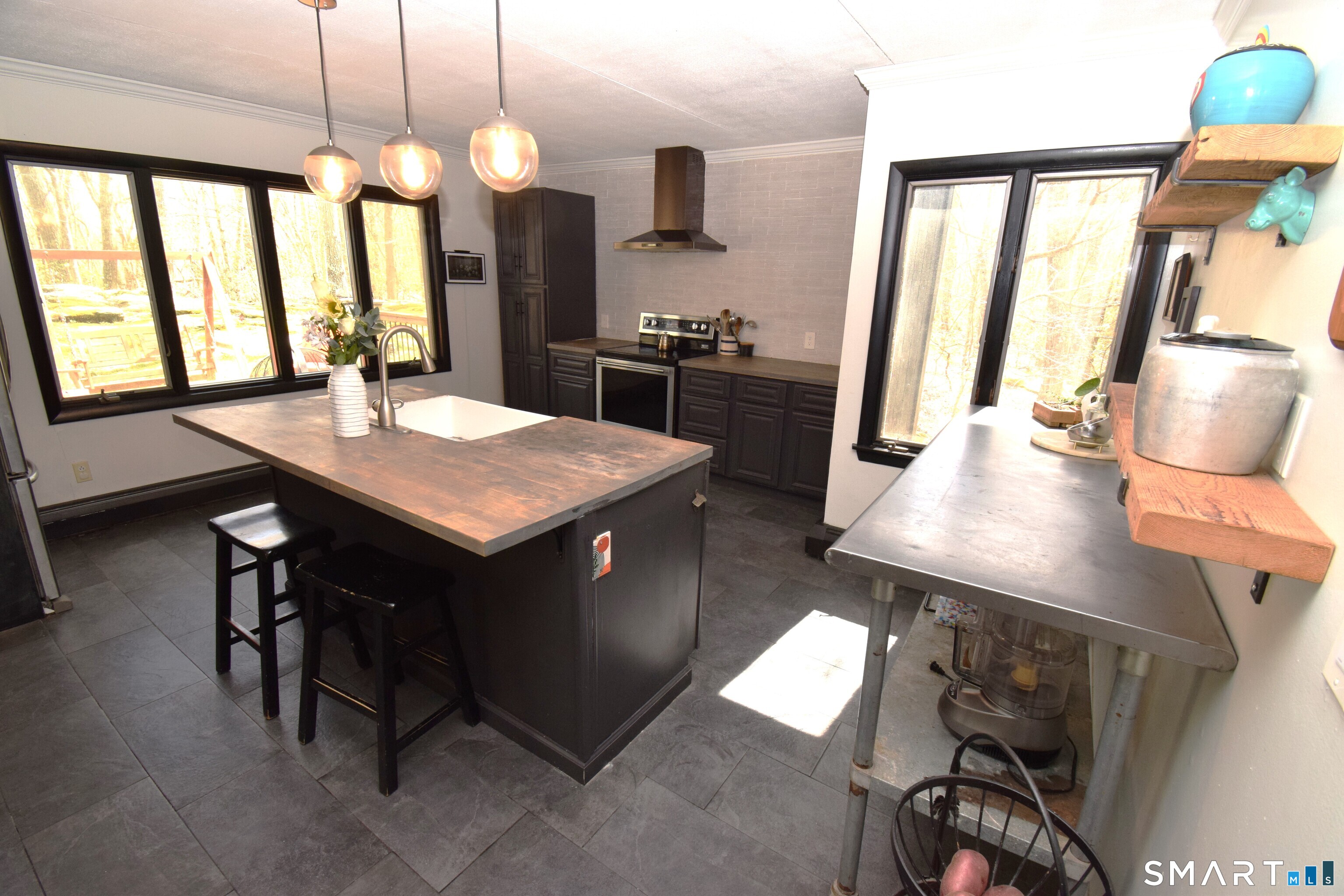 51 Ironworks Road Clinton, CT 06413 - Photo 7 of 39 Large Open Kitchen with Center Island with Butcher Block Top