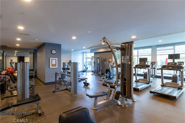 a view of a building with a swimming pool